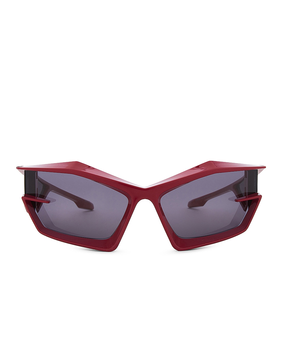 Image 1 of Givenchy Giv Cut Sunglasses in Shiny Red & Smoke