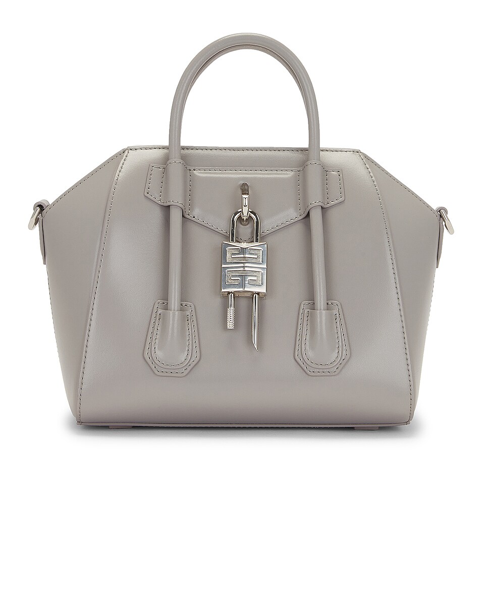 Image 1 of Givenchy Mini Antigona Lock Bag in Medium Grey