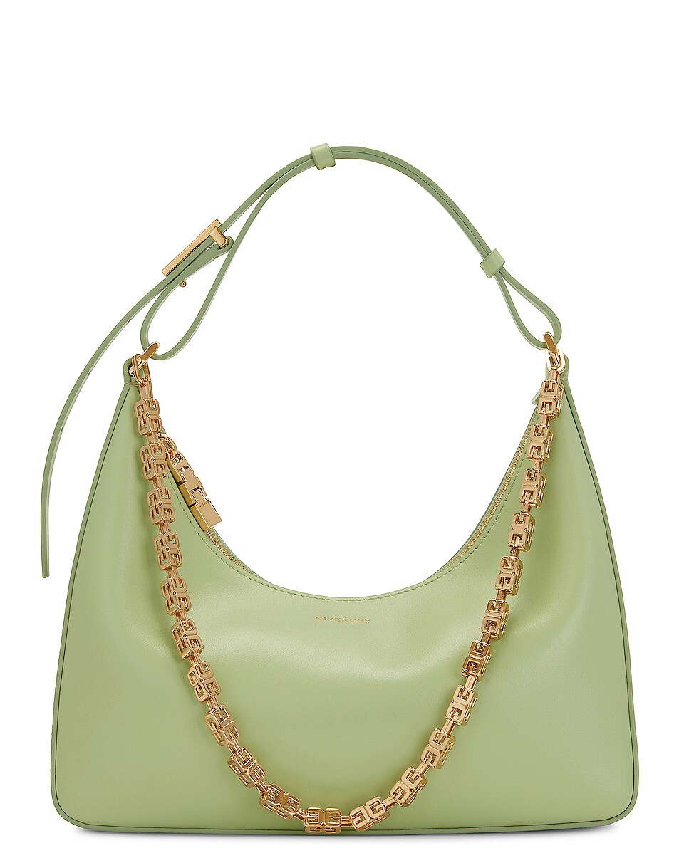 Image 1 of Givenchy Small Moon Cut-Out Hobo Bag in Pistachio
