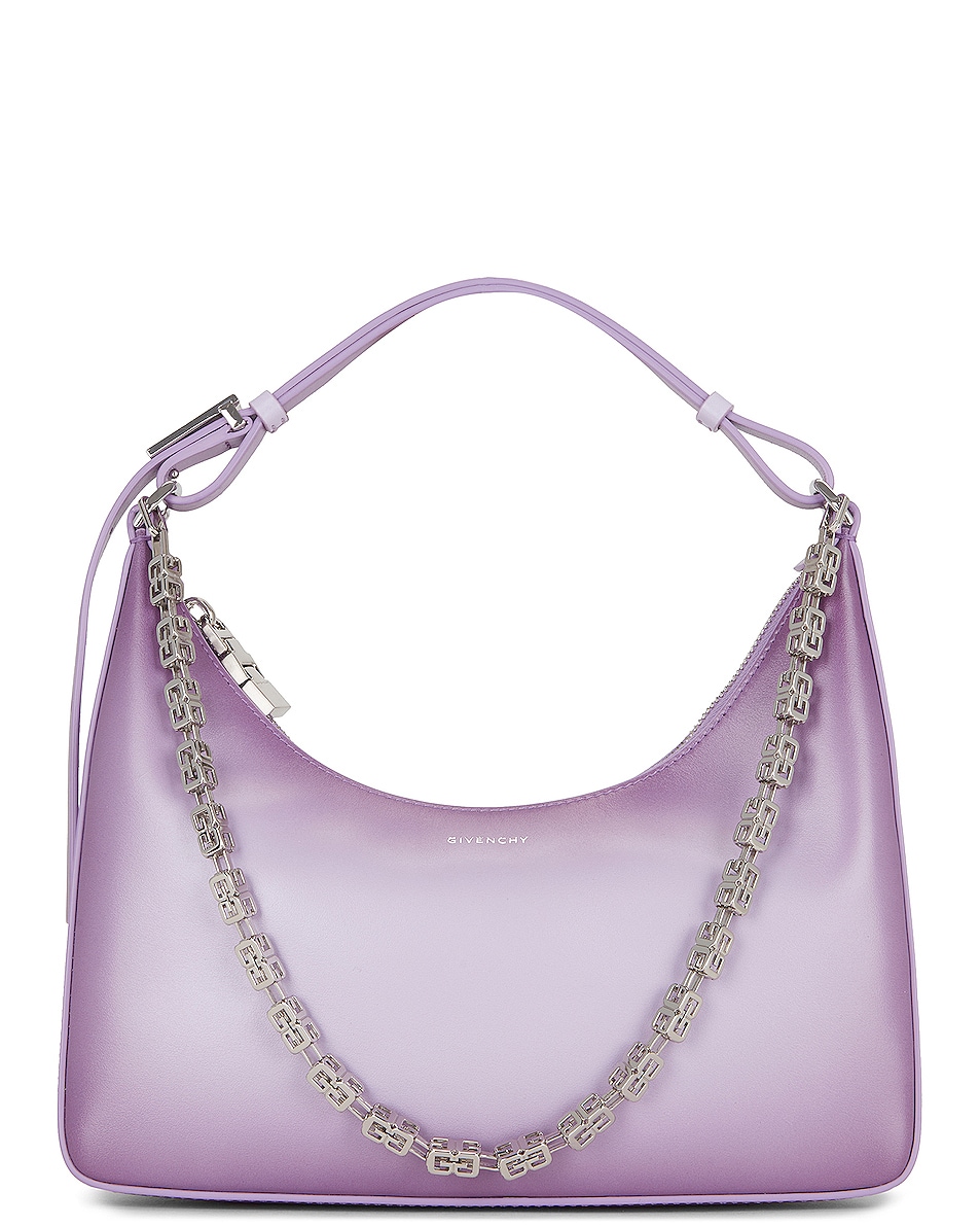 Image 1 of Givenchy Small Moon Cut Out Hobo Bag in Mauve