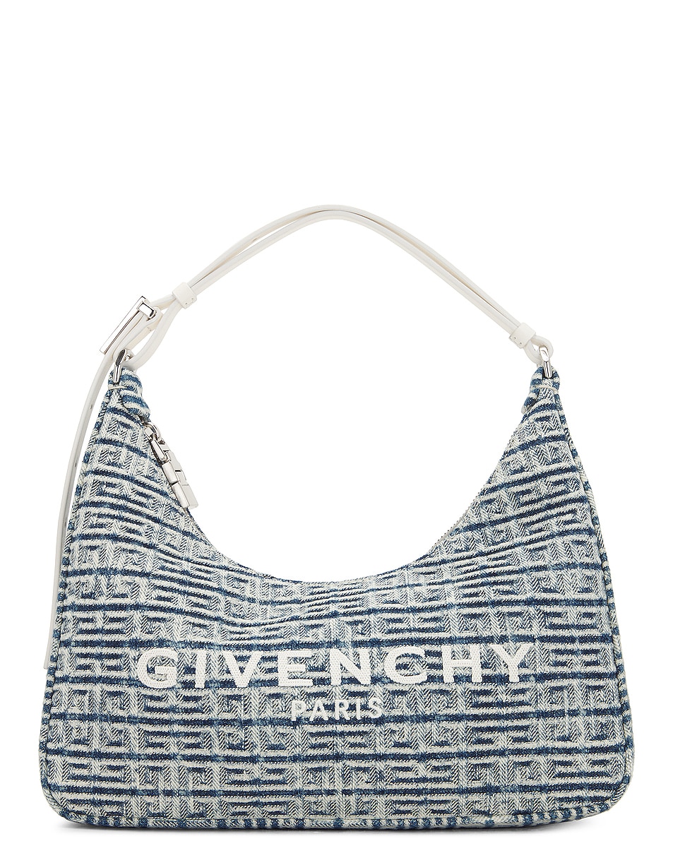 Image 1 of Givenchy Small Moon Cut Out Bag in Denim Blue