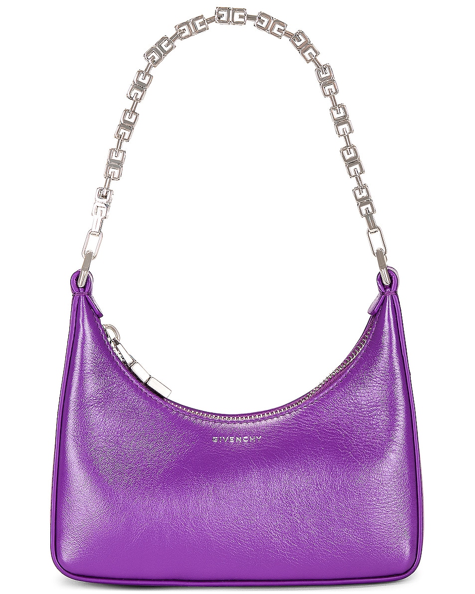 Image 1 of Givenchy Moon Cut Out Mini Hobo Bag in Ultraviolet