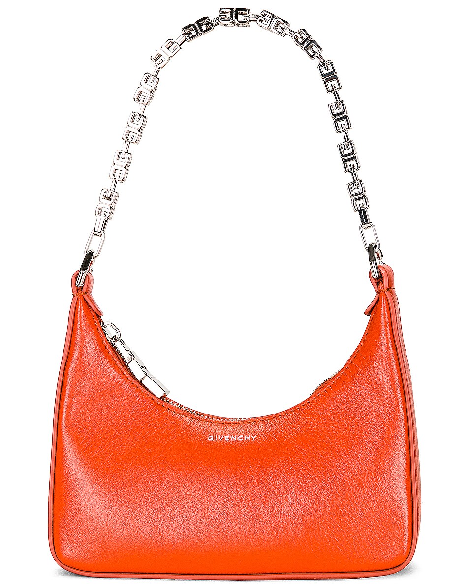 Image 1 of Givenchy Moon Cut Out Mini Hobo Bag in Dark Orange