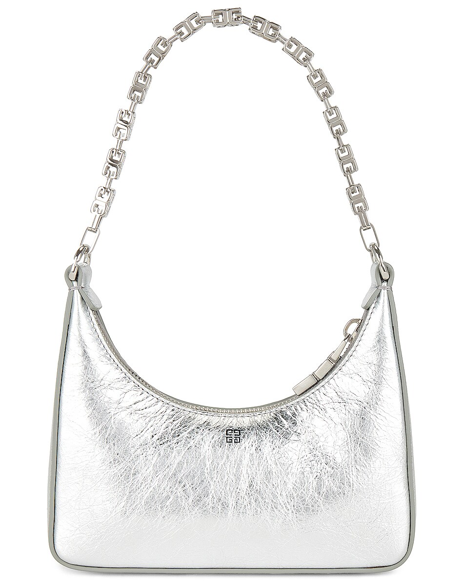 Givenchy Moon Cut Out Mini Hobo Bag in Sliver Grey | FWRD