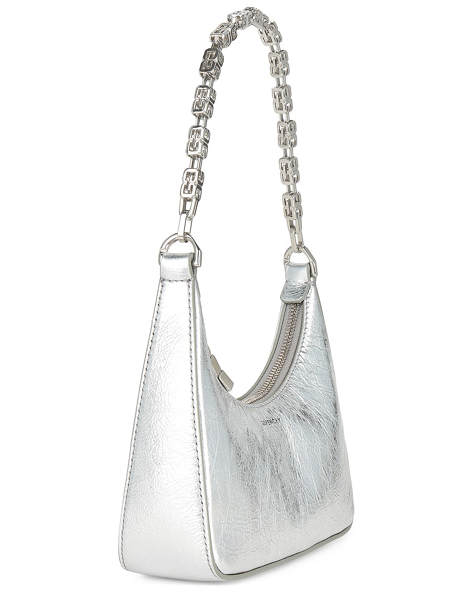 Givenchy Moon Cut Out Mini Hobo Bag in Sliver Grey | FWRD