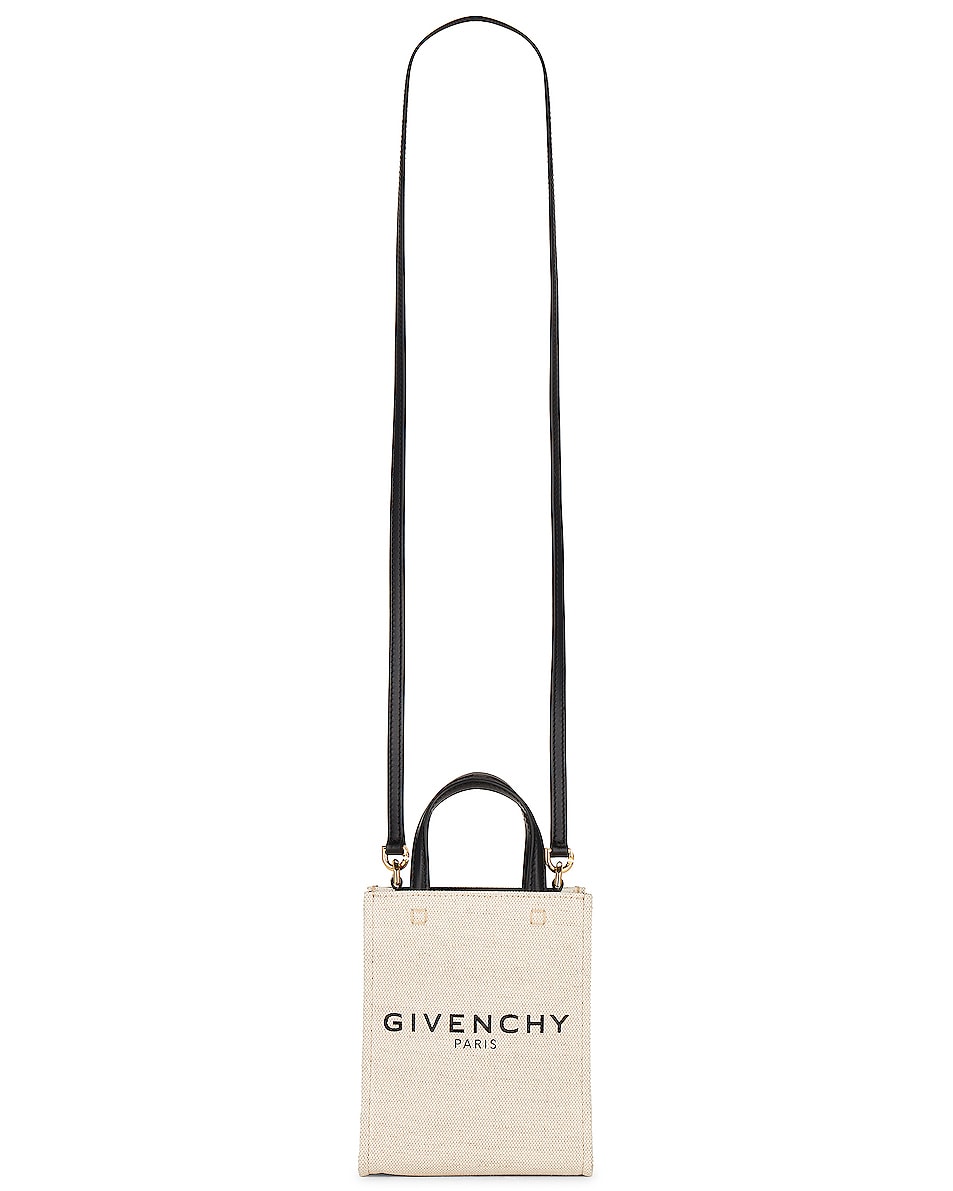 Image 1 of Givenchy Mini Vertical Tote Bag in Beige & Black