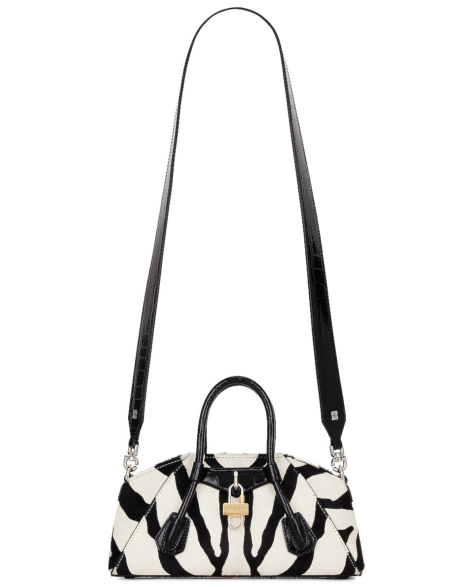Image 1 of Givenchy Mini Antigona Stretch Bag in Black & White
