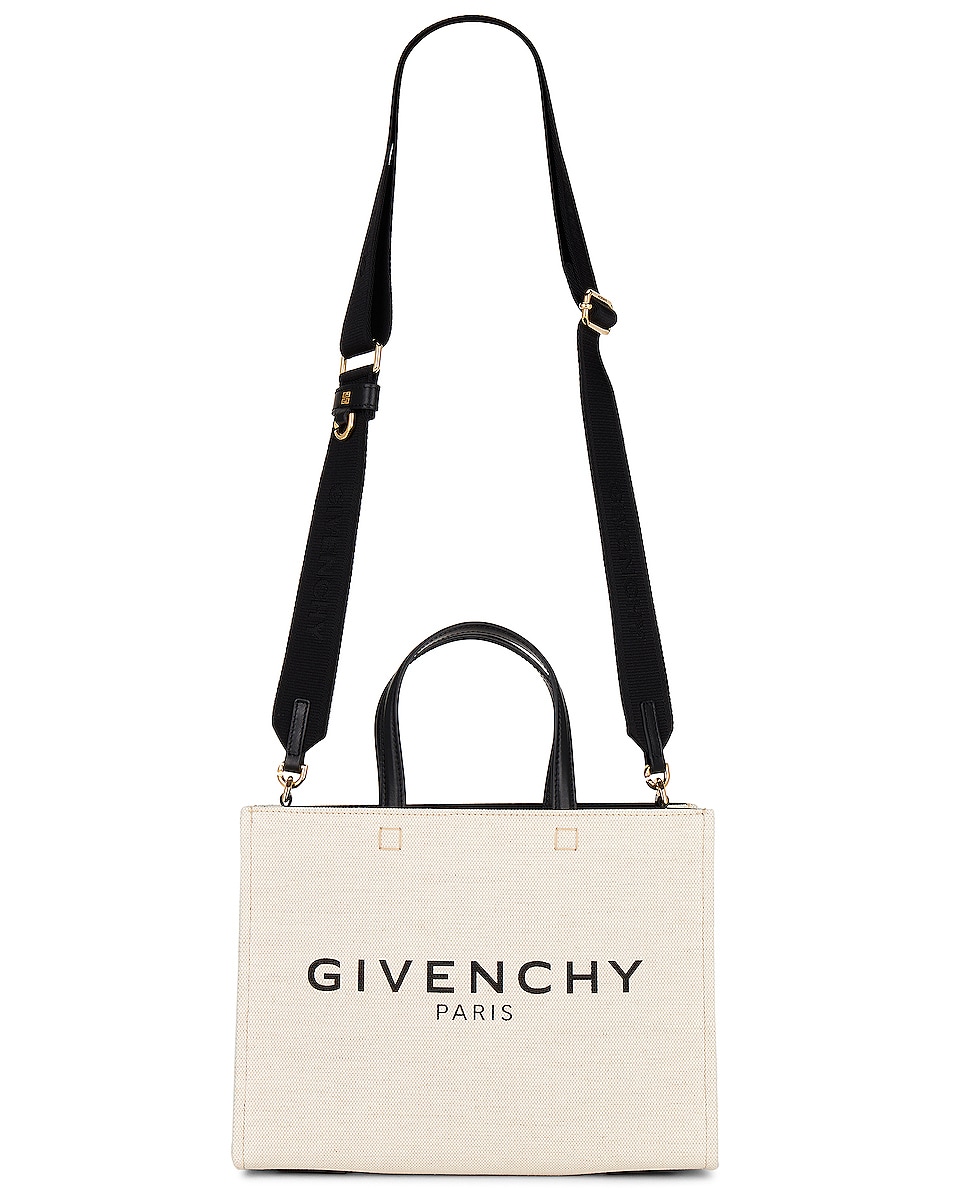 Image 1 of Givenchy Small G-tote Bag in Beige & Black