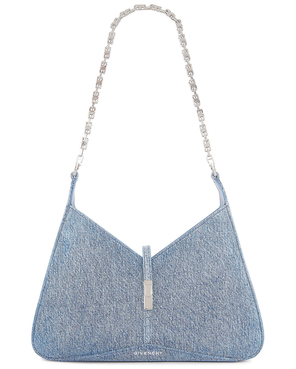 Image 1 of Givenchy Small Cut Out Zipped Bag in Medium Blue