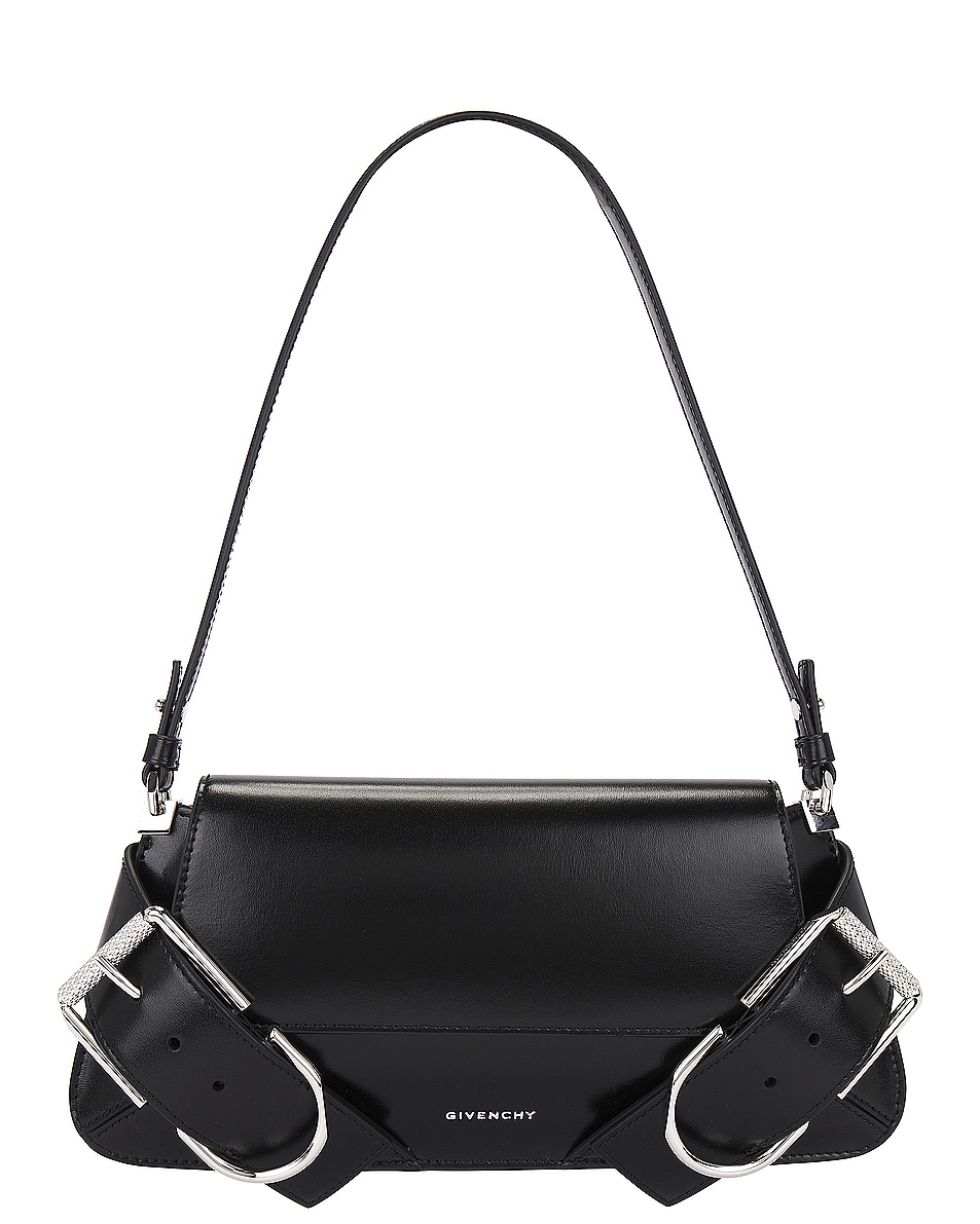 Image 1 of Givenchy Voyou Flap Shoulder Bag in Black