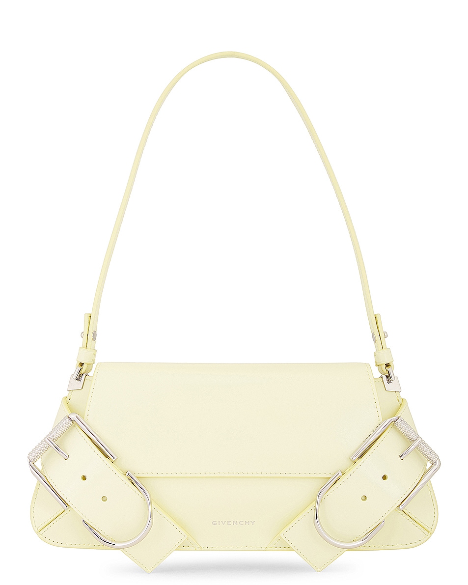 Image 1 of Givenchy Voyou Flap Shoulder Bag in Soft Yellow