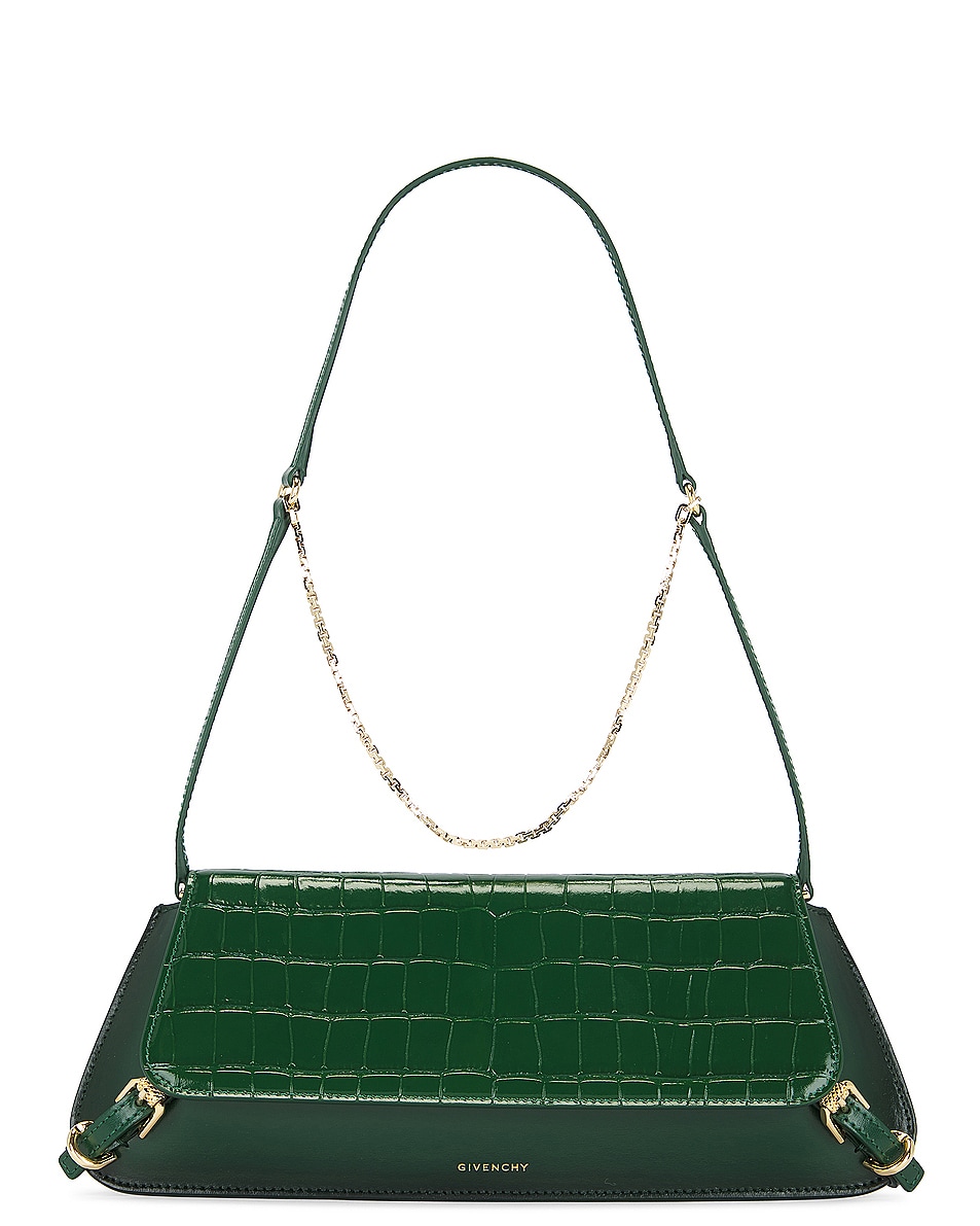 Image 1 of Givenchy Voyou East West Clutch in Emerald Green