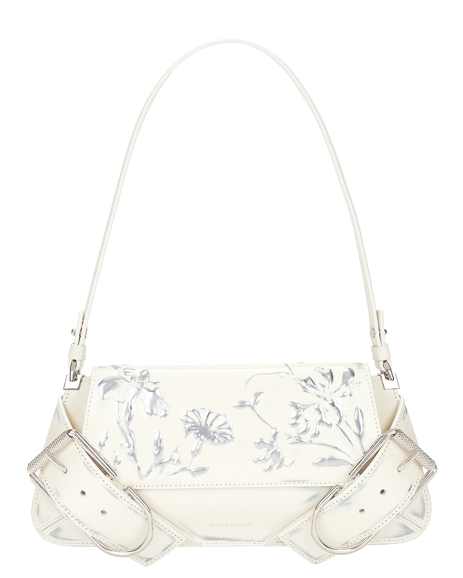 Image 1 of Givenchy Voyou Flap Shoulder Bag in Ivory
