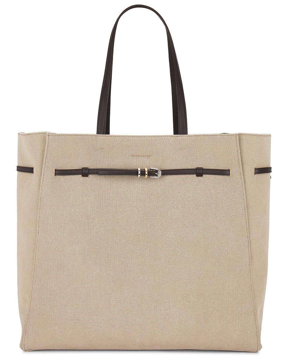 Image 1 of Givenchy Large Voyou East West Tote Bag in Army Beige