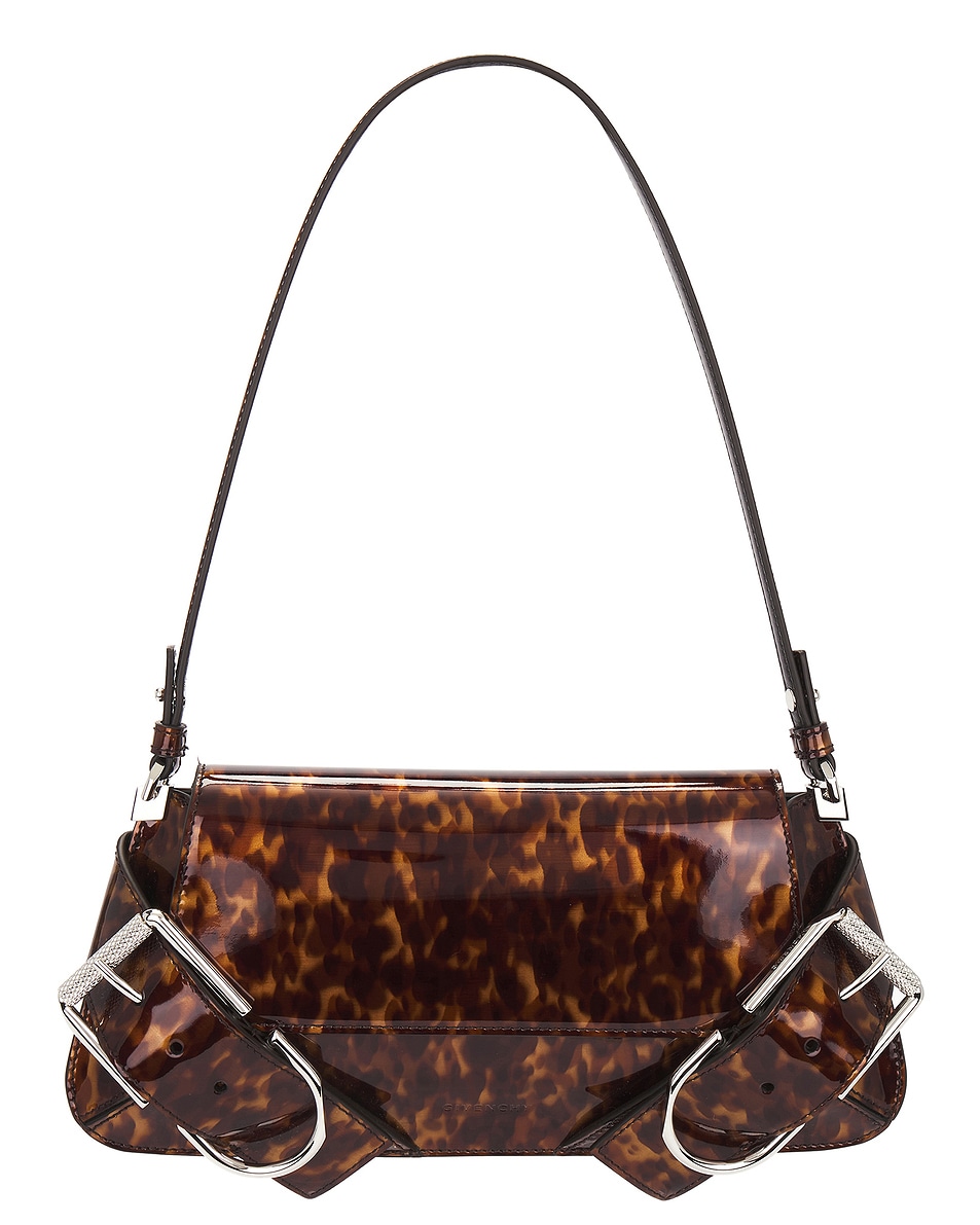 Image 1 of Givenchy Voyou Shoulder Flap Bag in Black & Brown