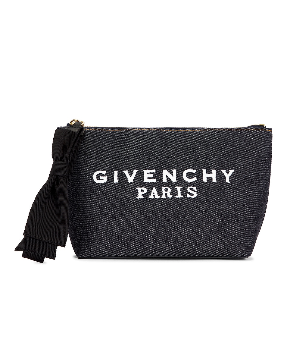 Image 1 of Givenchy Small Logo Pouch in Indigo Blue