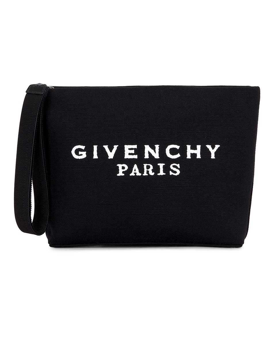 Image 1 of Givenchy Logo Pouch in Black
