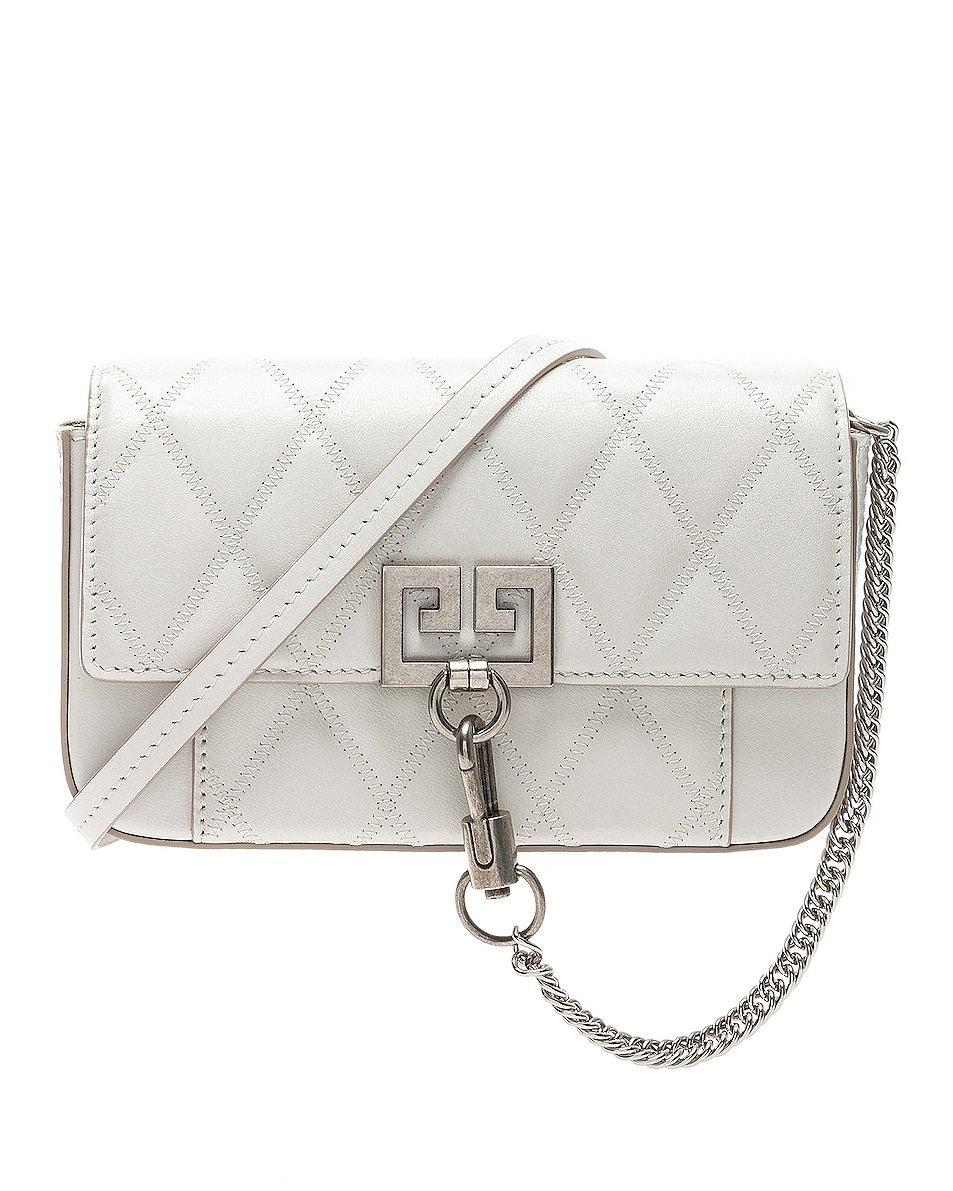 Image 1 of Givenchy Mini Pocket Chain Bag in White