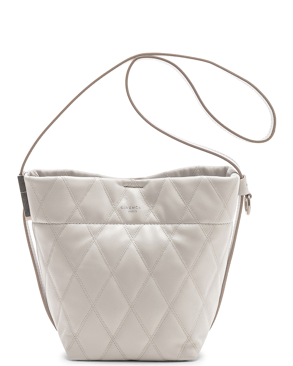 Image 1 of Givenchy Mini GV Convertible Bucket Bag in White