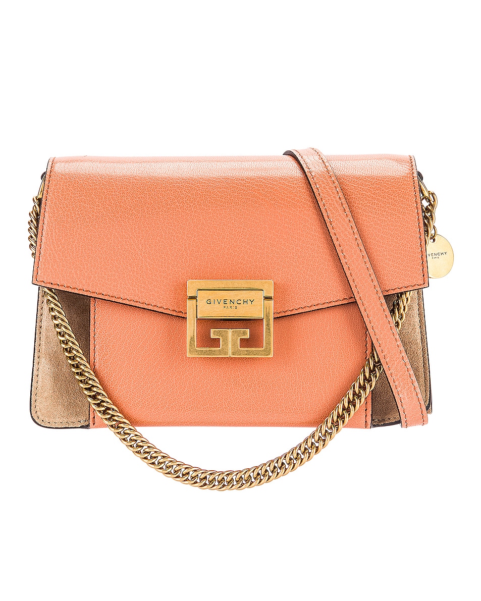 Image 1 of Givenchy Small Leather GV3 in Pale Coral & Taupe