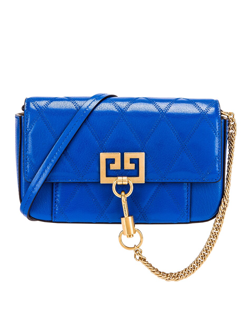 Image 1 of Givenchy Mini Pocket Quilted Leather Bag in Persian Blue