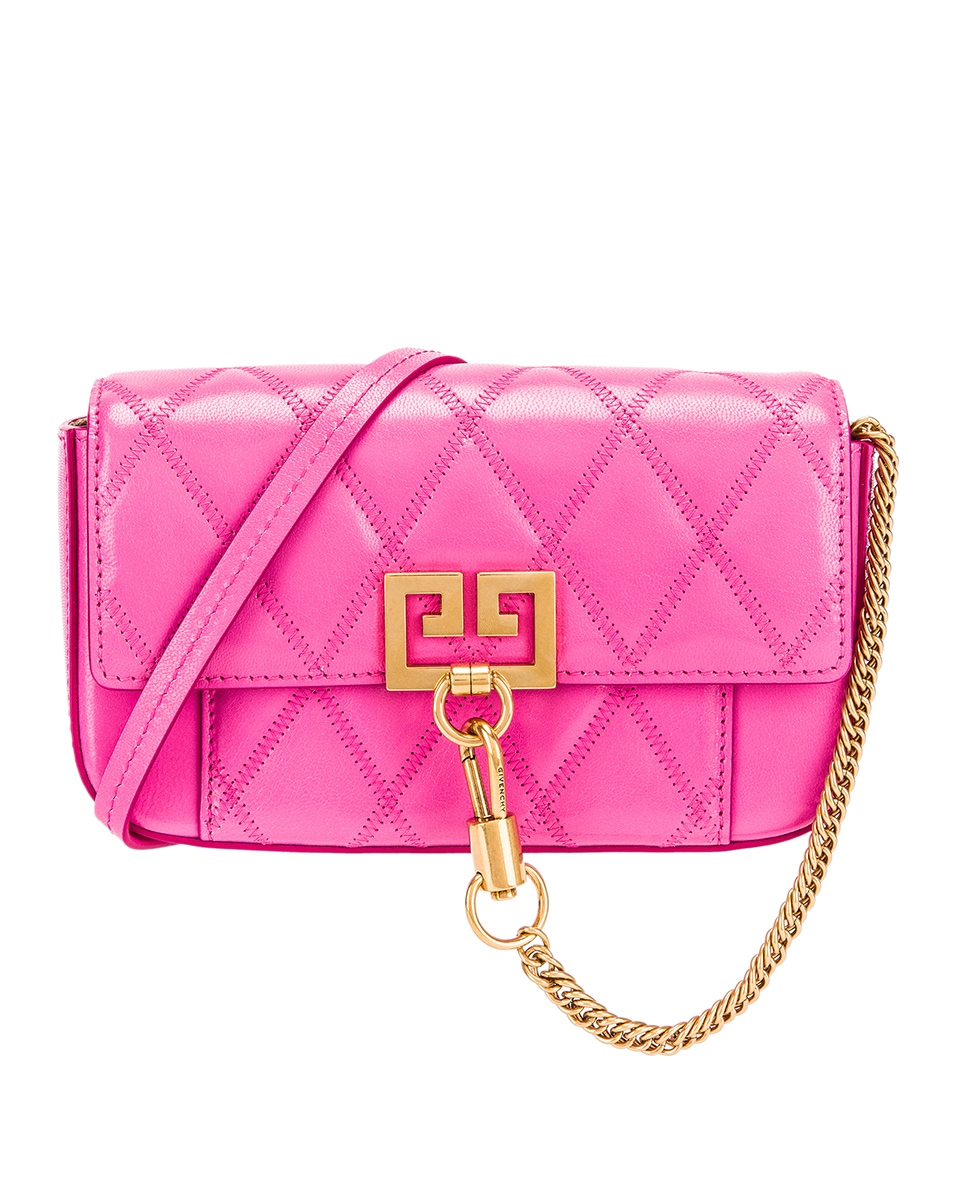 Image 1 of Givenchy Mini Pocket Quilted Leather Bag in Sorbet Pink