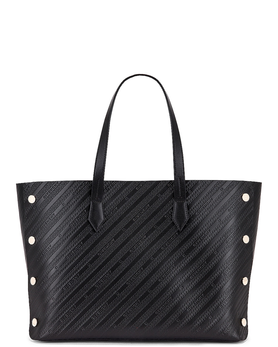 Image 1 of Givenchy Medium Bond Chain Embossed Leather Tote in Black
