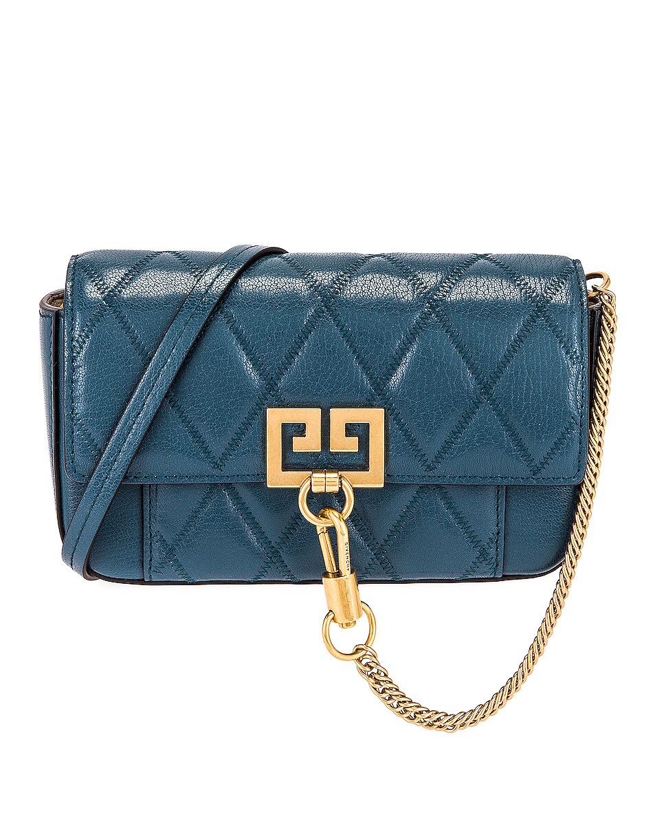 Image 1 of Givenchy Mini Pocket Chain Bag in Oil Blue