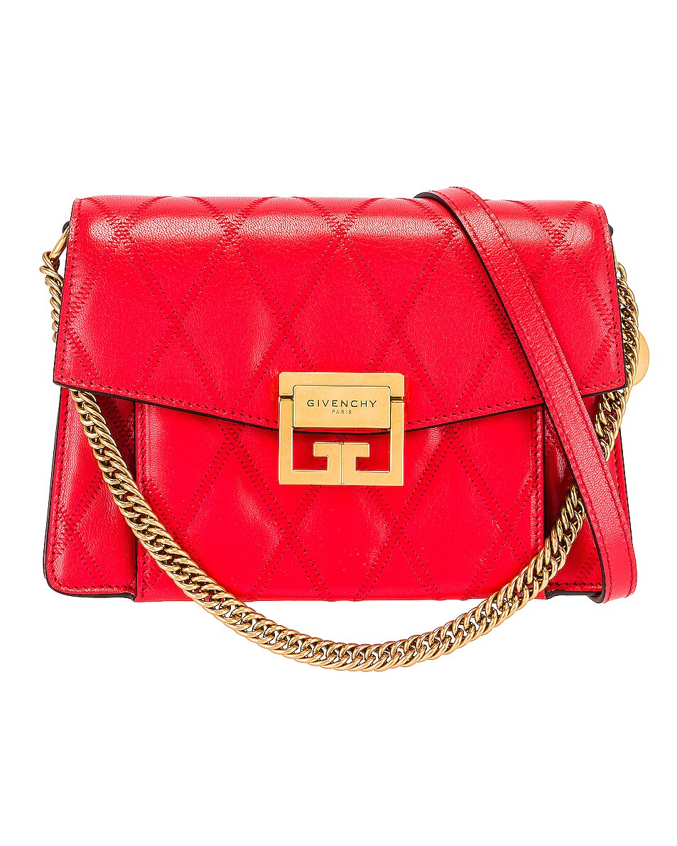 Image 1 of Givenchy Small Quilted Leather GV3 in Red