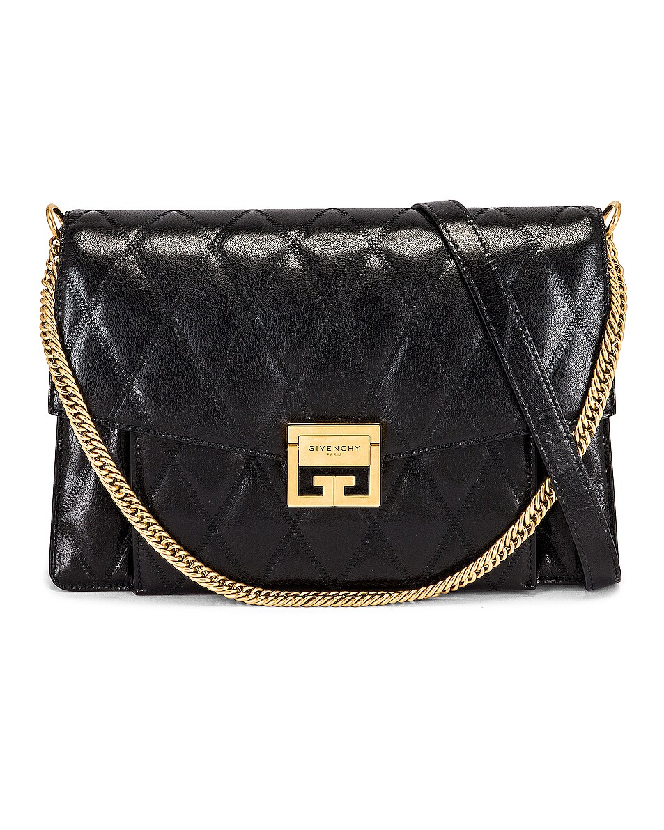 Image 1 of Givenchy Medium GV3 Quilted Leather in Black