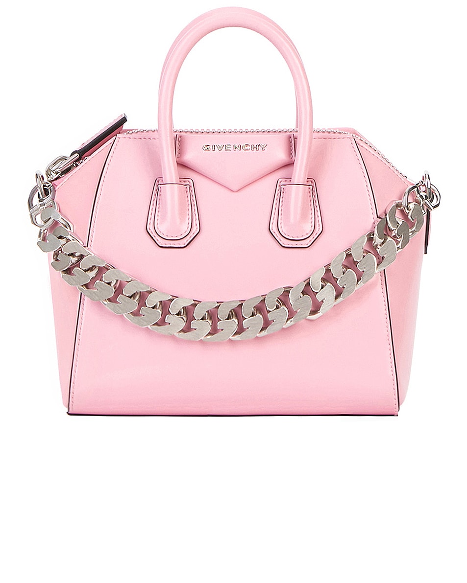 Image 1 of Givenchy Mini Antigona Chain Bag in Baby Pink