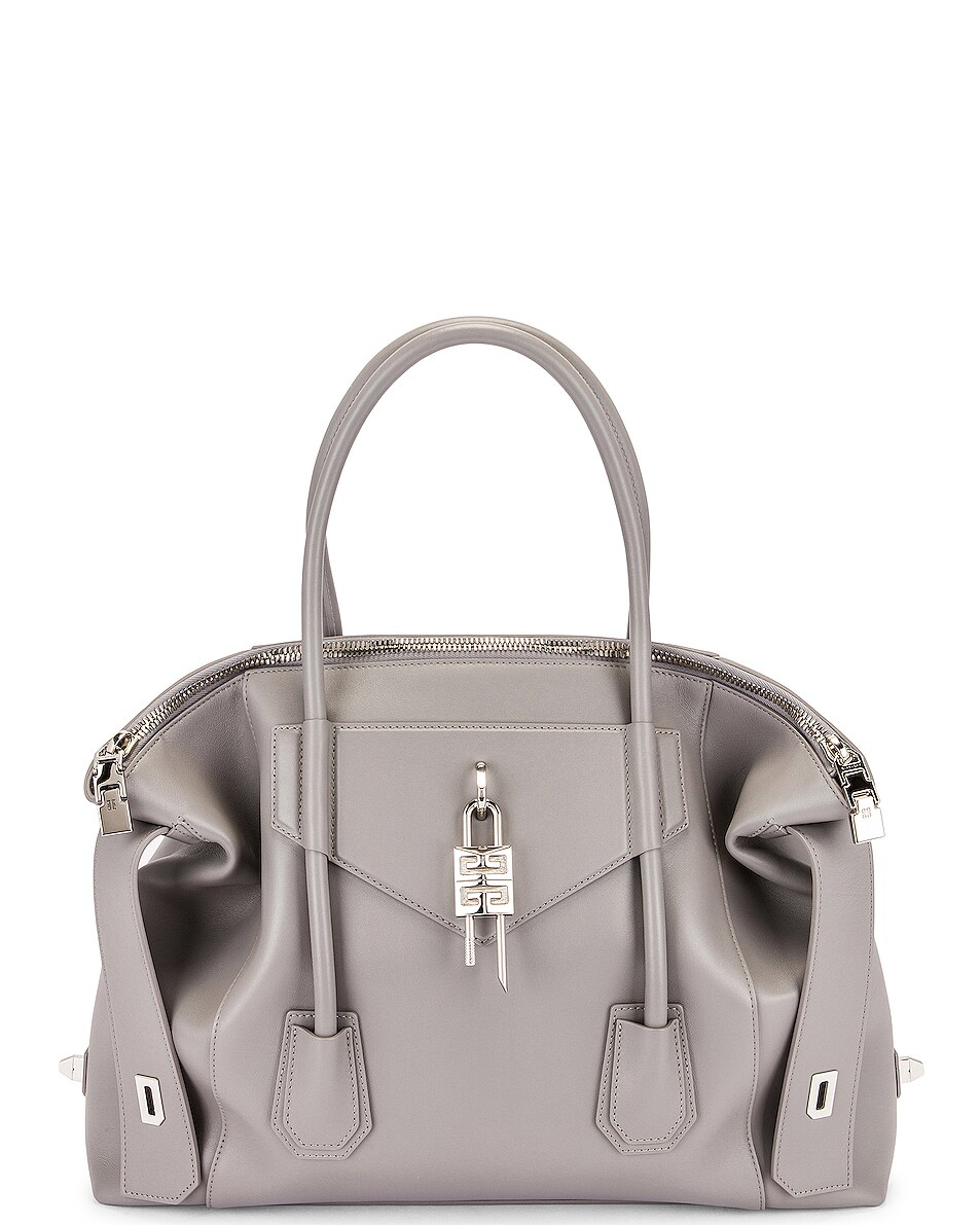 Image 1 of Givenchy Medium Antigona Lock Soft Bag in Medium Grey
