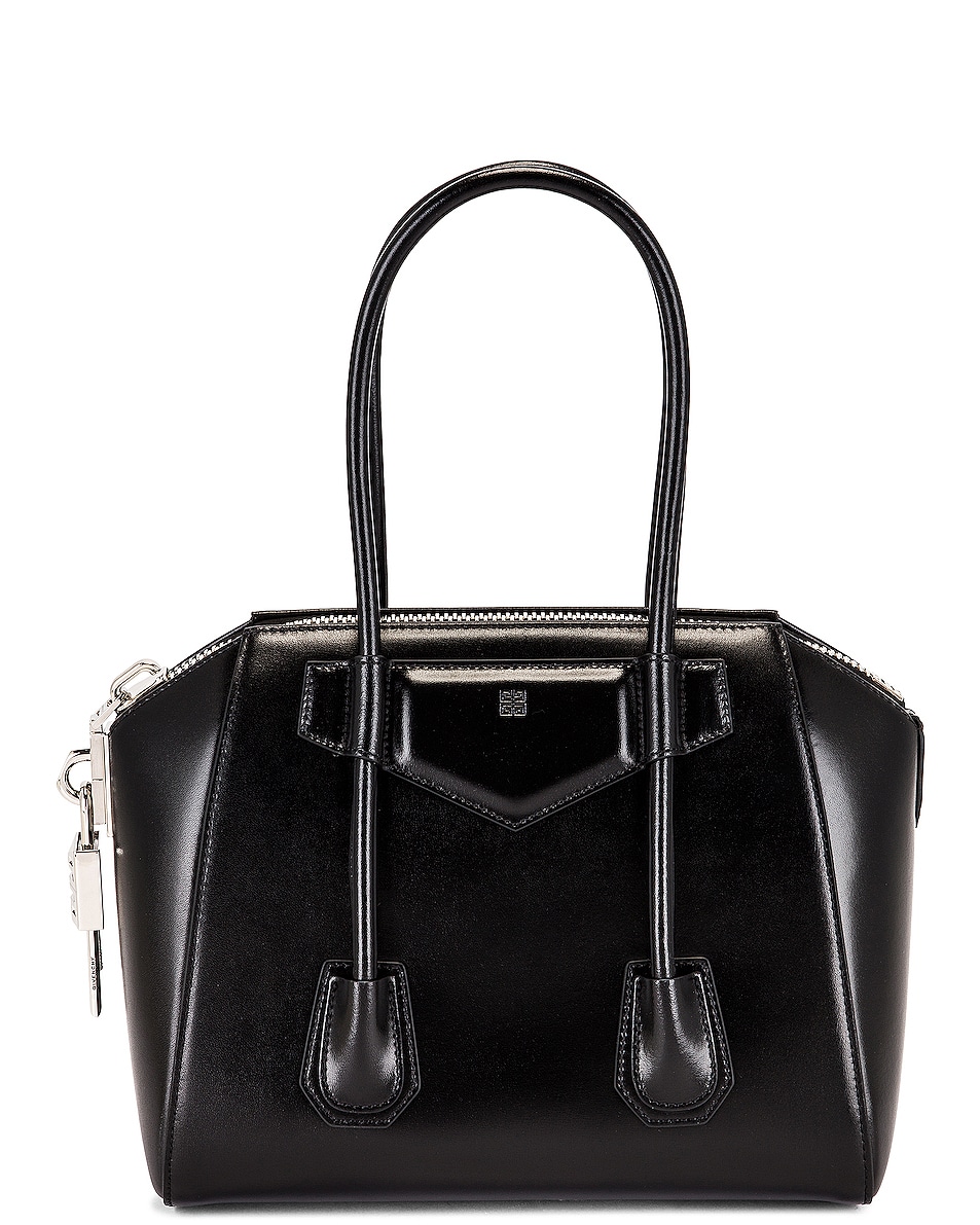 Image 1 of Givenchy Small Antigona Lock Zipped Bag in Black
