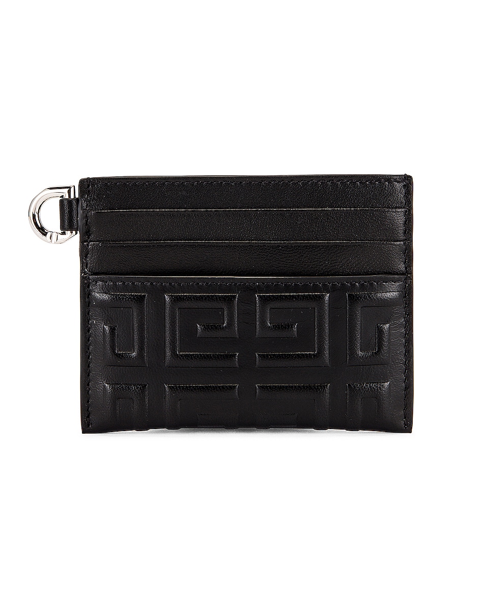 Image 1 of Givenchy 4G Leather Card Case in Black