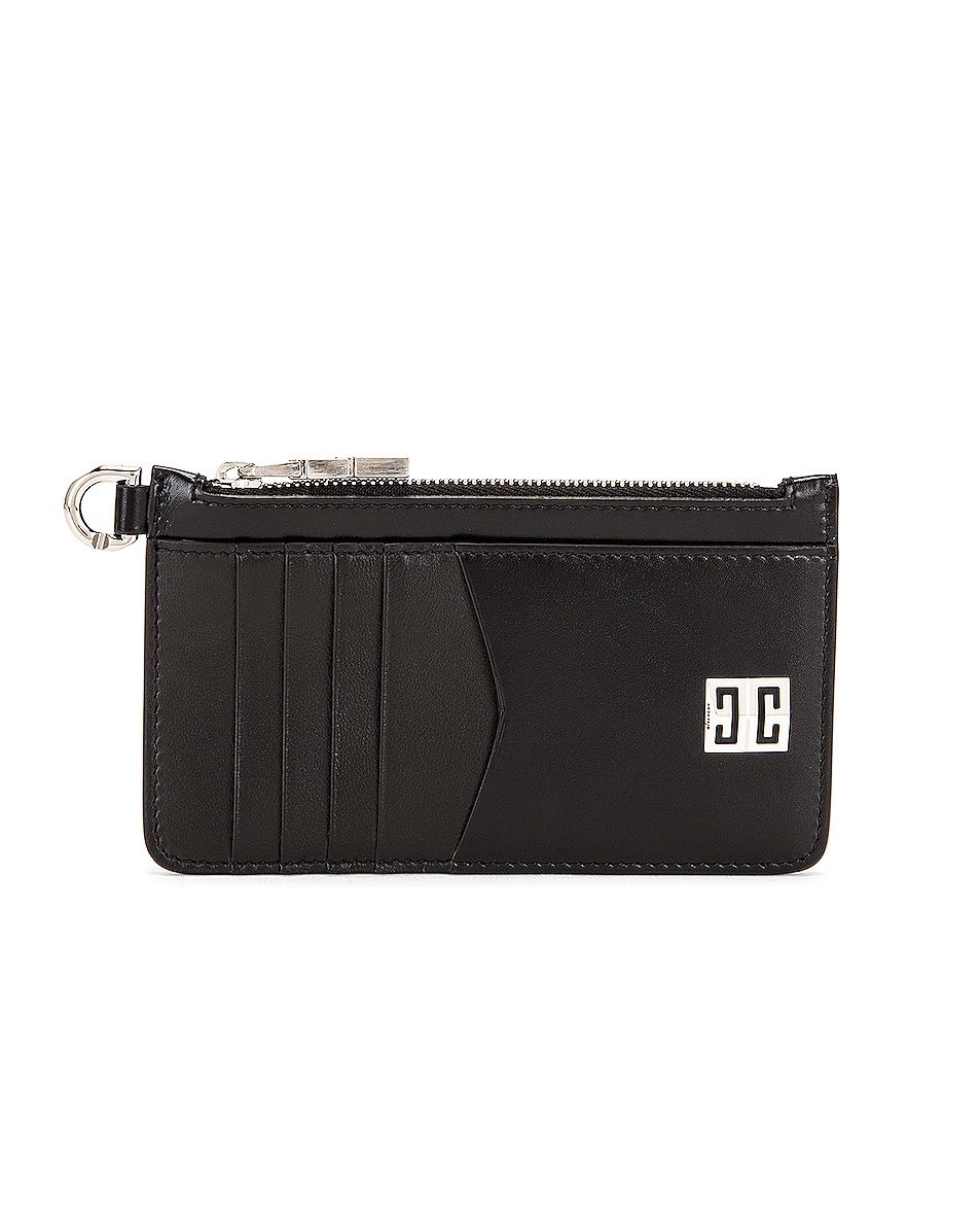 Image 1 of Givenchy 4G Zipped Card Case in Black