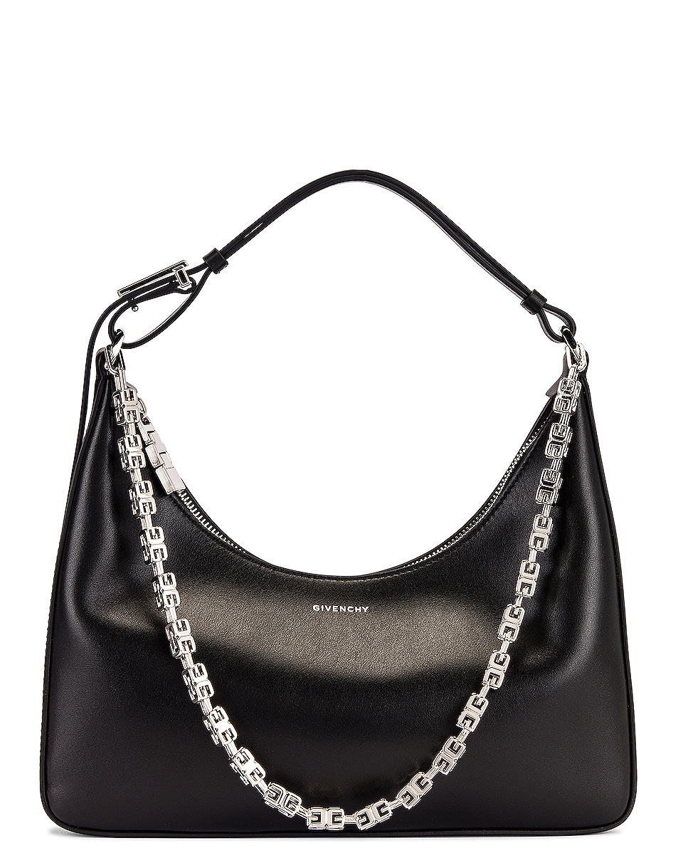 Image 1 of Givenchy Small Moon Cut-Out Hobo Bag in Black
