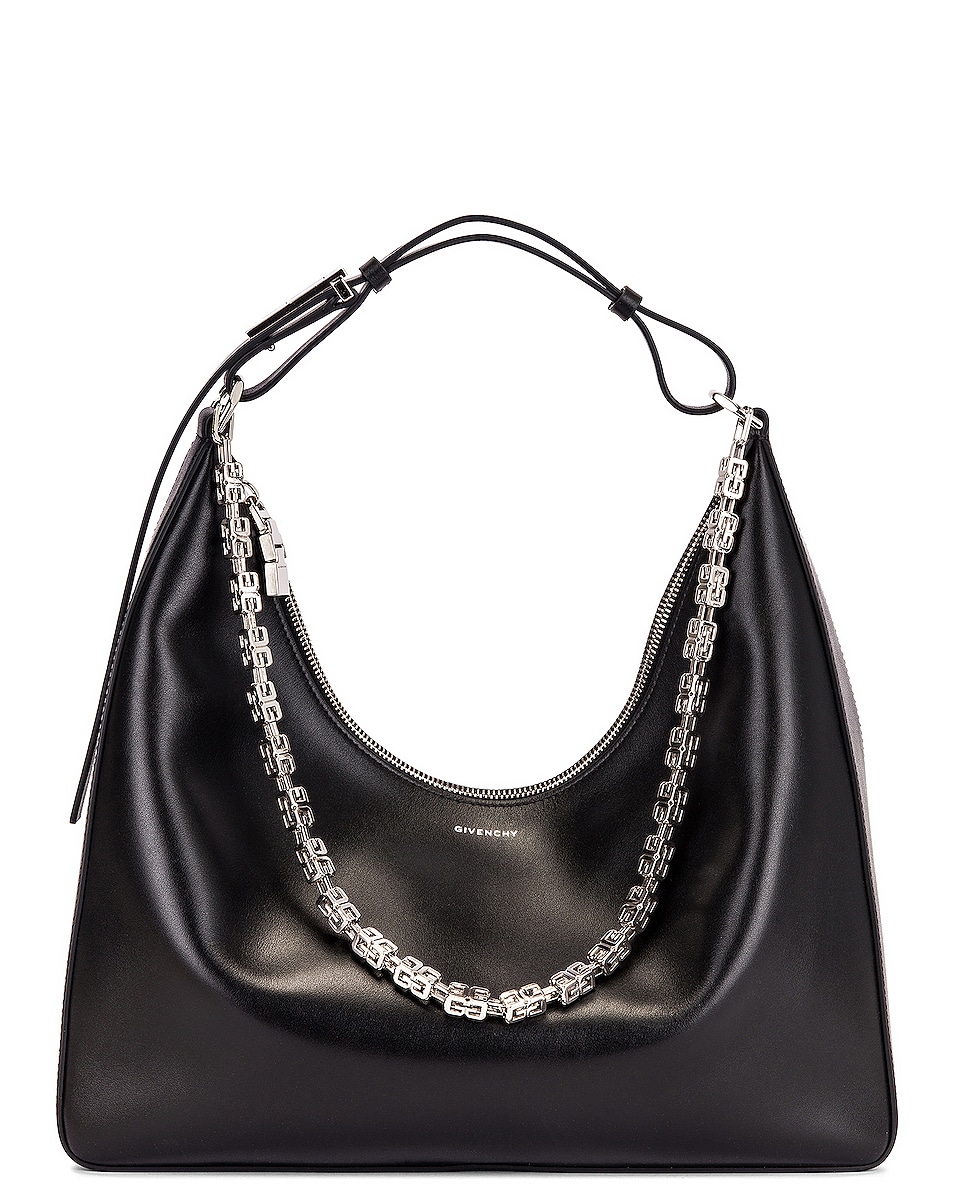Image 1 of Givenchy Medium Moon Cut Out Hobo Bag in Black
