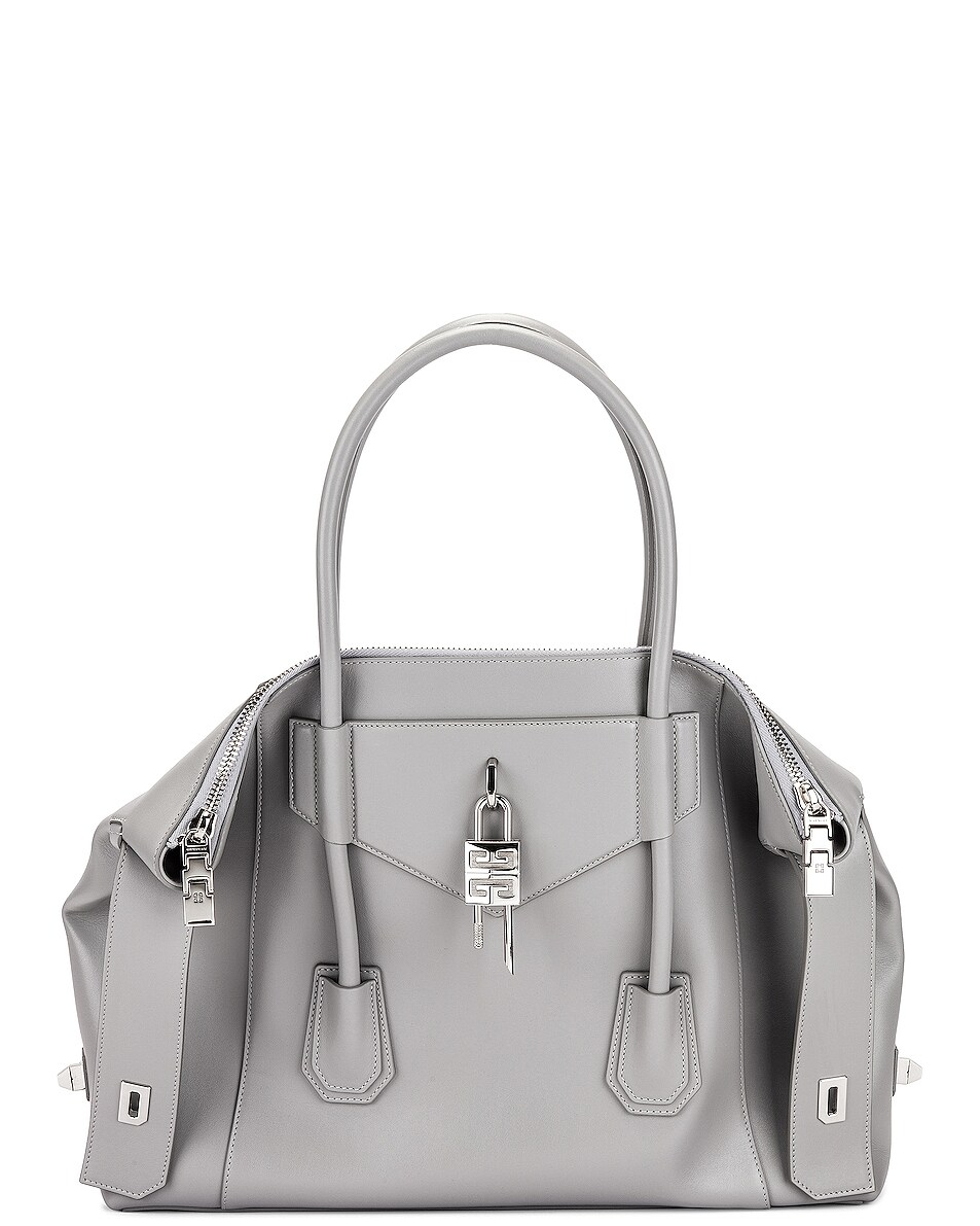 Image 1 of Givenchy Medium Antigona Lock Soft Bag in Cloud Grey