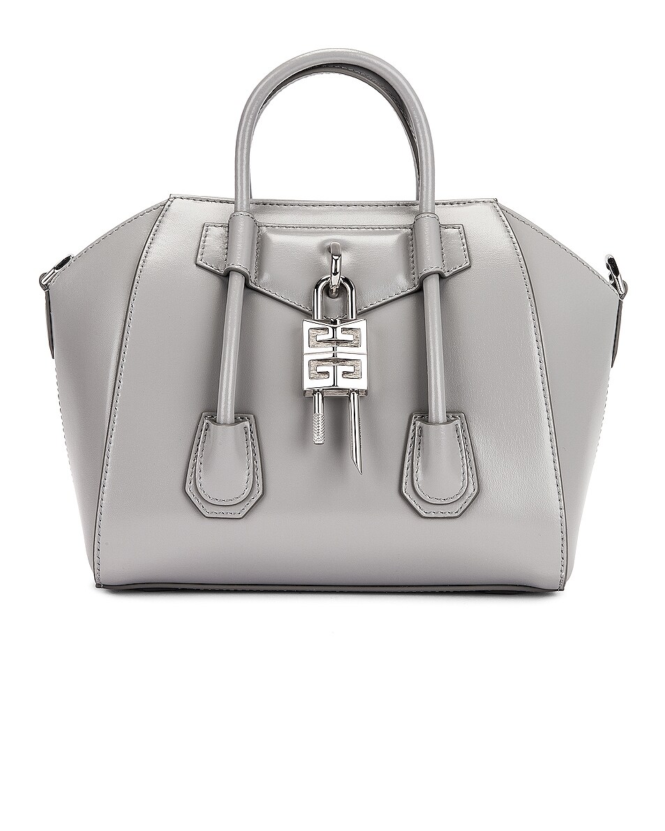 Image 1 of Givenchy Mini Antigona Lock Bag in Cloud Grey