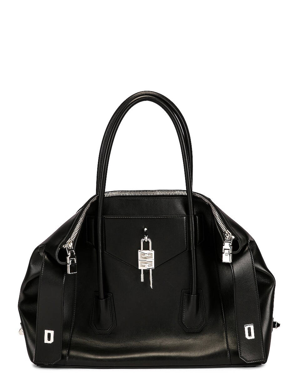 Image 1 of Givenchy Medium Antigona Lock Soft Bag in Black