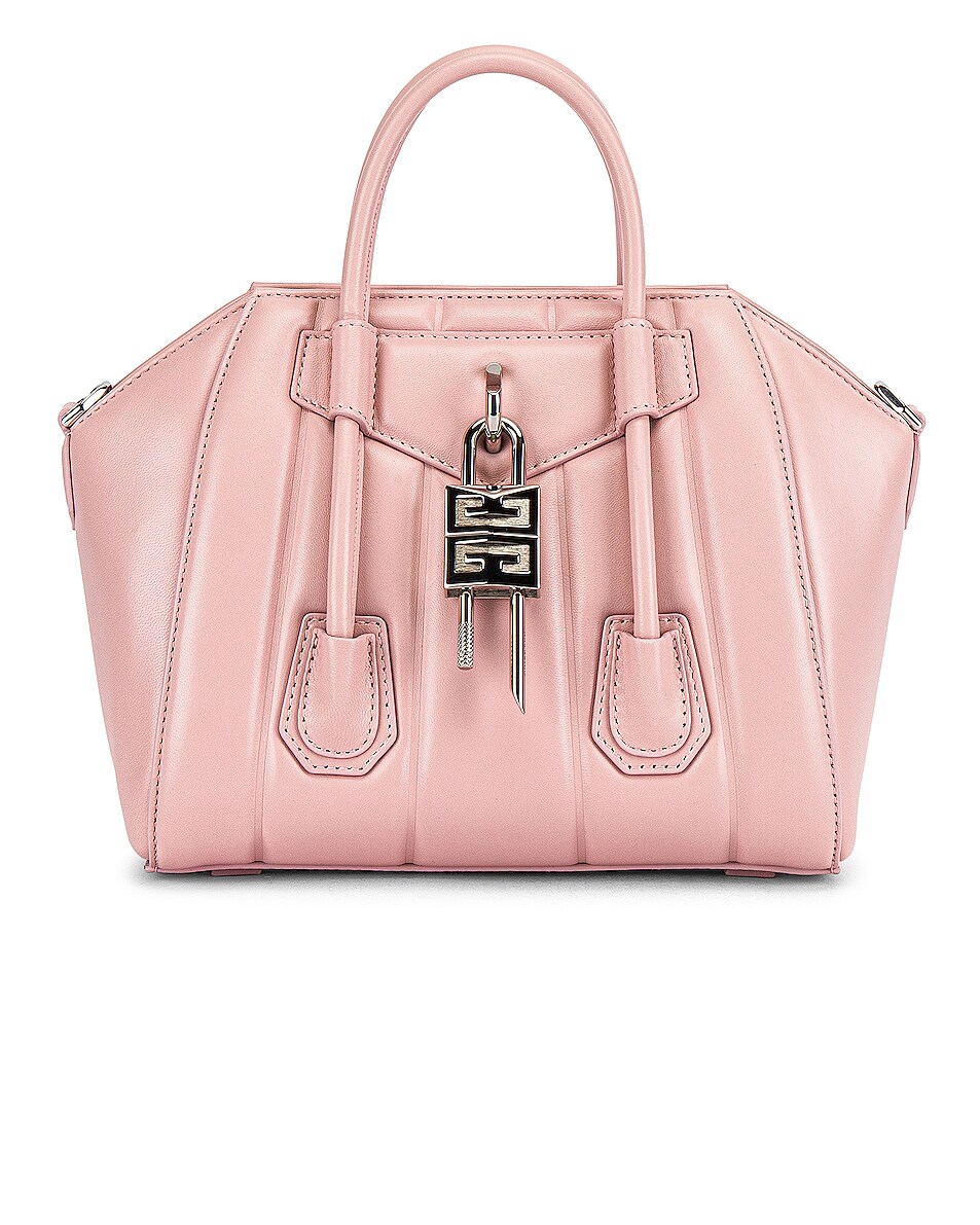 Image 1 of Givenchy Mini Antigona Lock Bag in Blush Pink