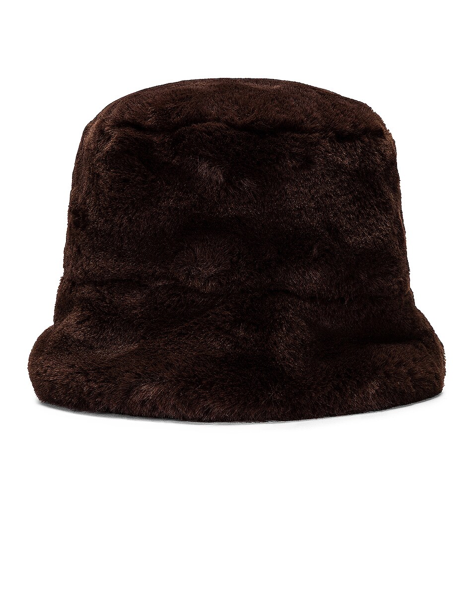 Gladys Tamez Millinery for FWRD Bucket Hat in Chocolate Brown | FWRD