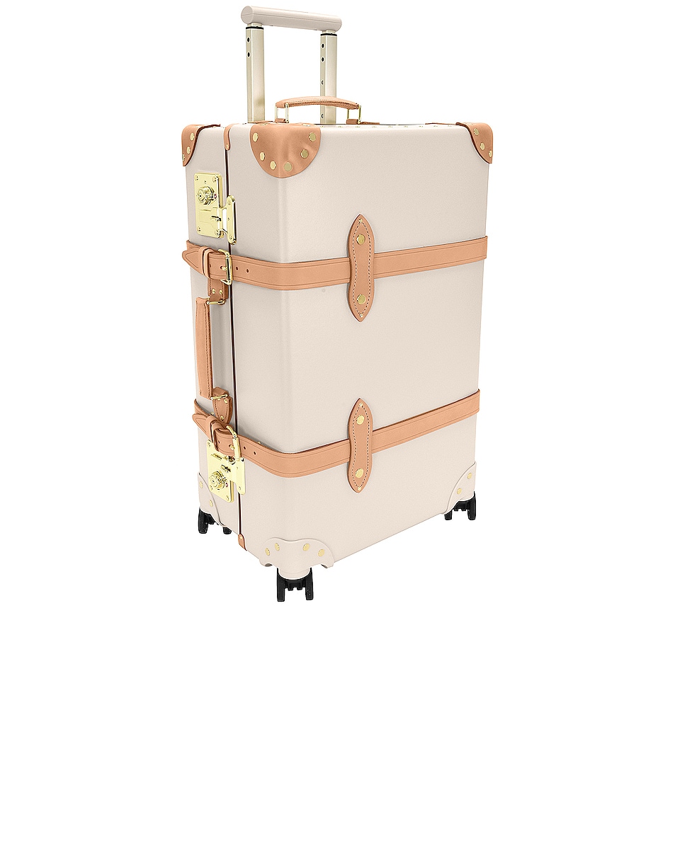Image 1 of Globe-Trotter Safari 4 Wheel Check in Luggage 67x41x27cm in Ivory & Natural