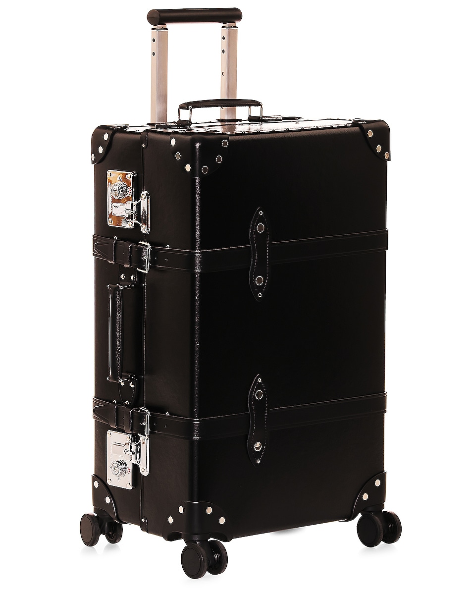 Image 1 of Globe-Trotter 4 Wheel Medium Check in Luggage 67x41x27cm in Black & Black Chrome