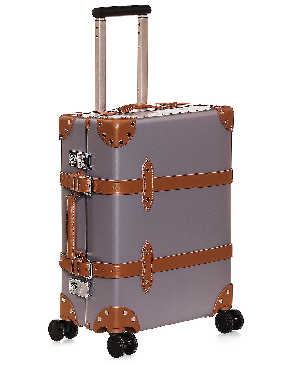 Image 1 of Globe-Trotter Carry On Case 40x55x21cm in Grey & Caramel
