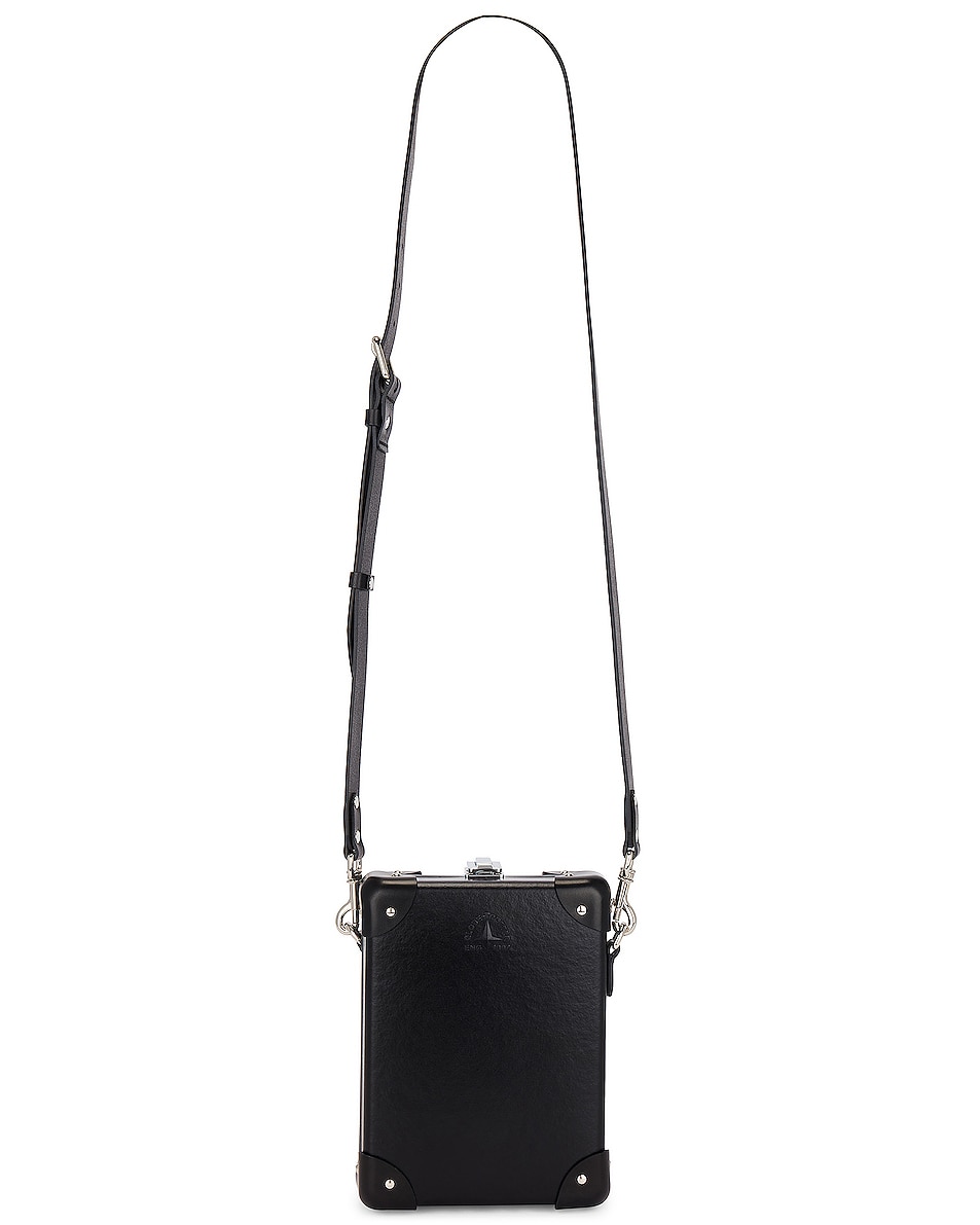 Image 1 of Globe-Trotter Centenary Messenger Bag 21x16x75cm in Black & Black