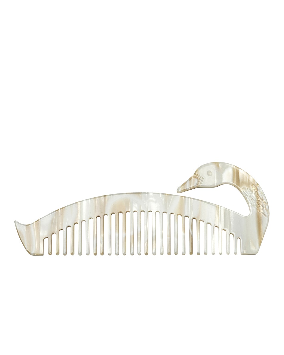Image 1 of Gohar World Swan Hair Comb in Nougat