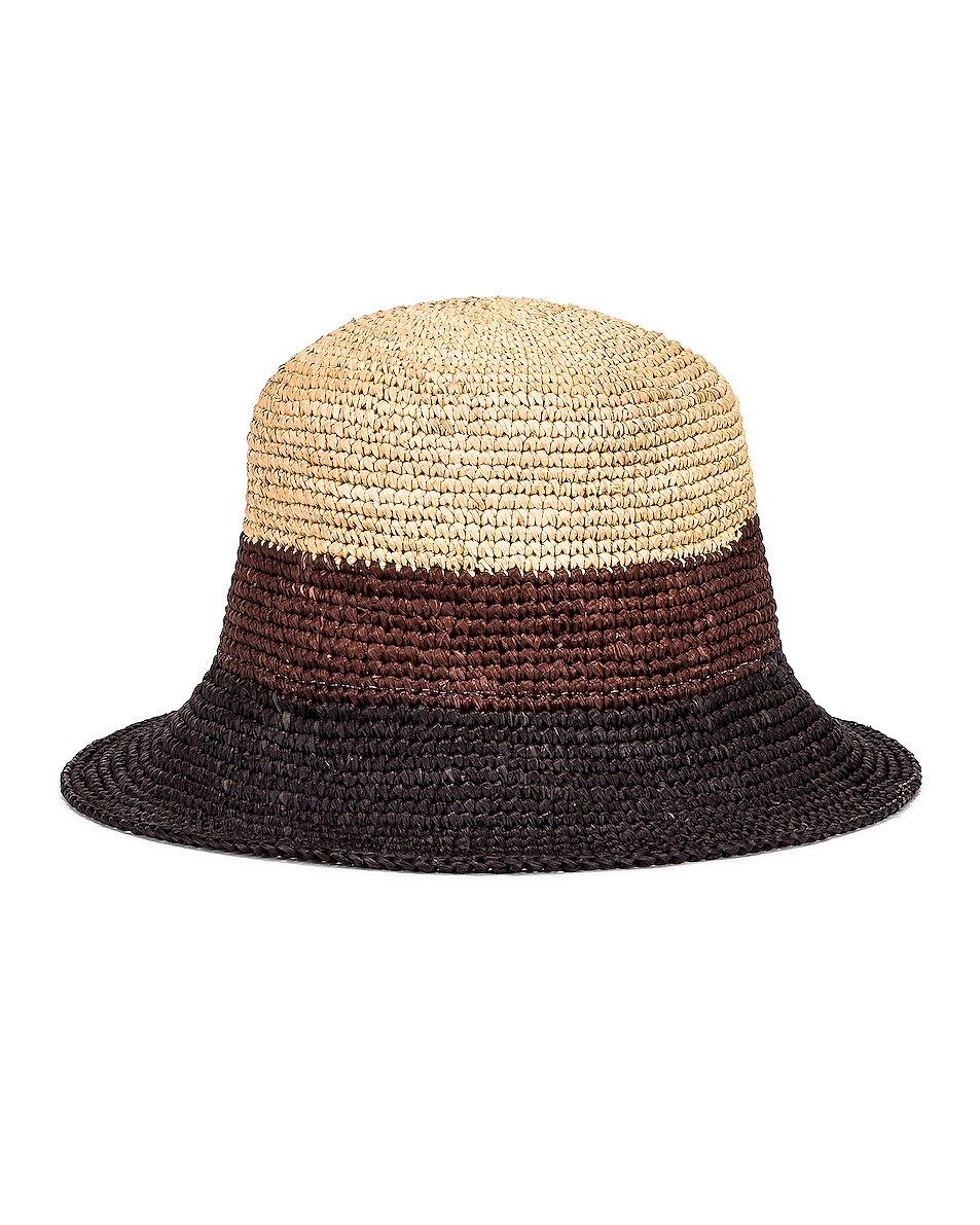 Image 1 of Greenpacha Belize Hat in Natural, Brown, & Black