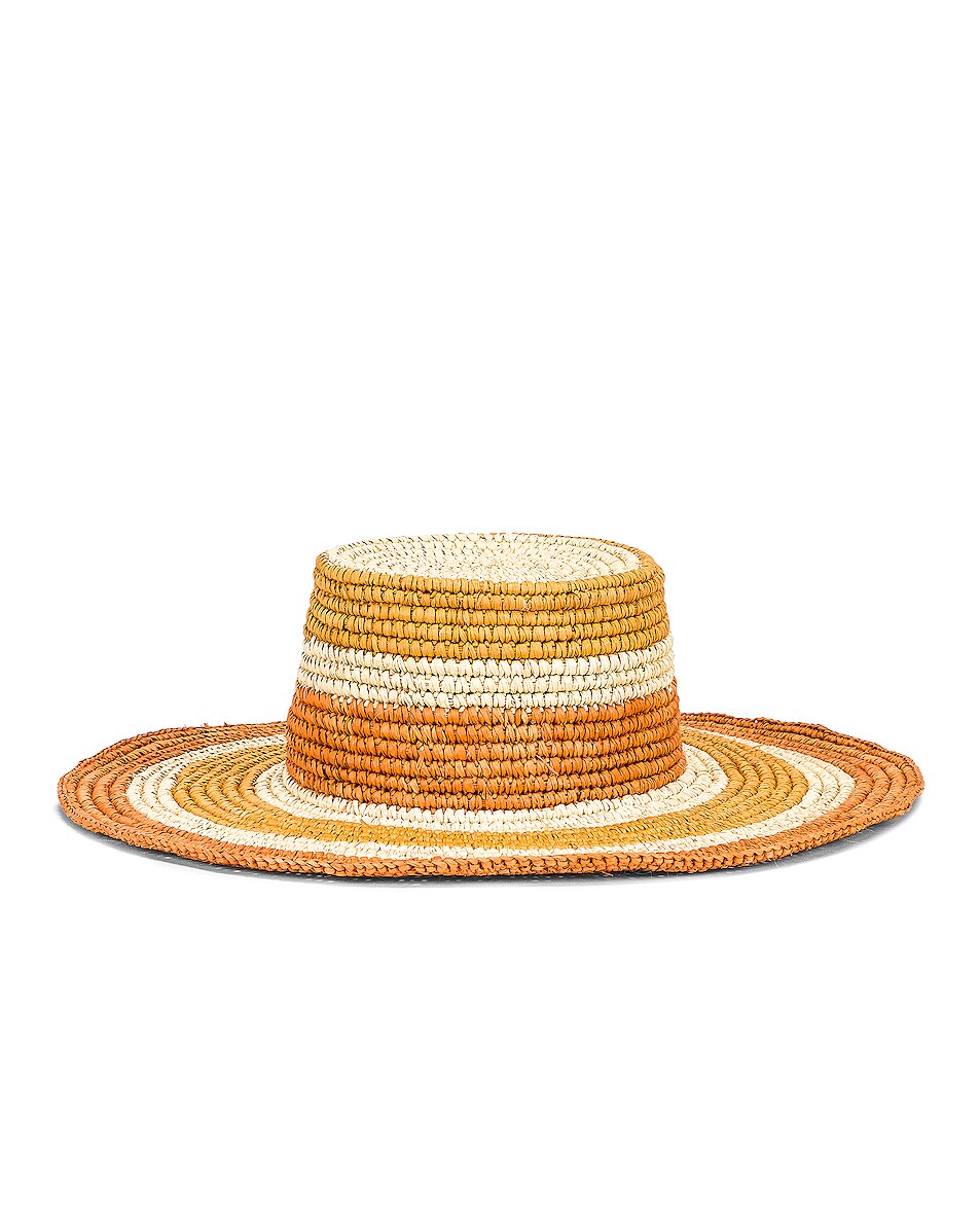 Image 1 of Greenpacha Canarias Hat in Natural & Yellow