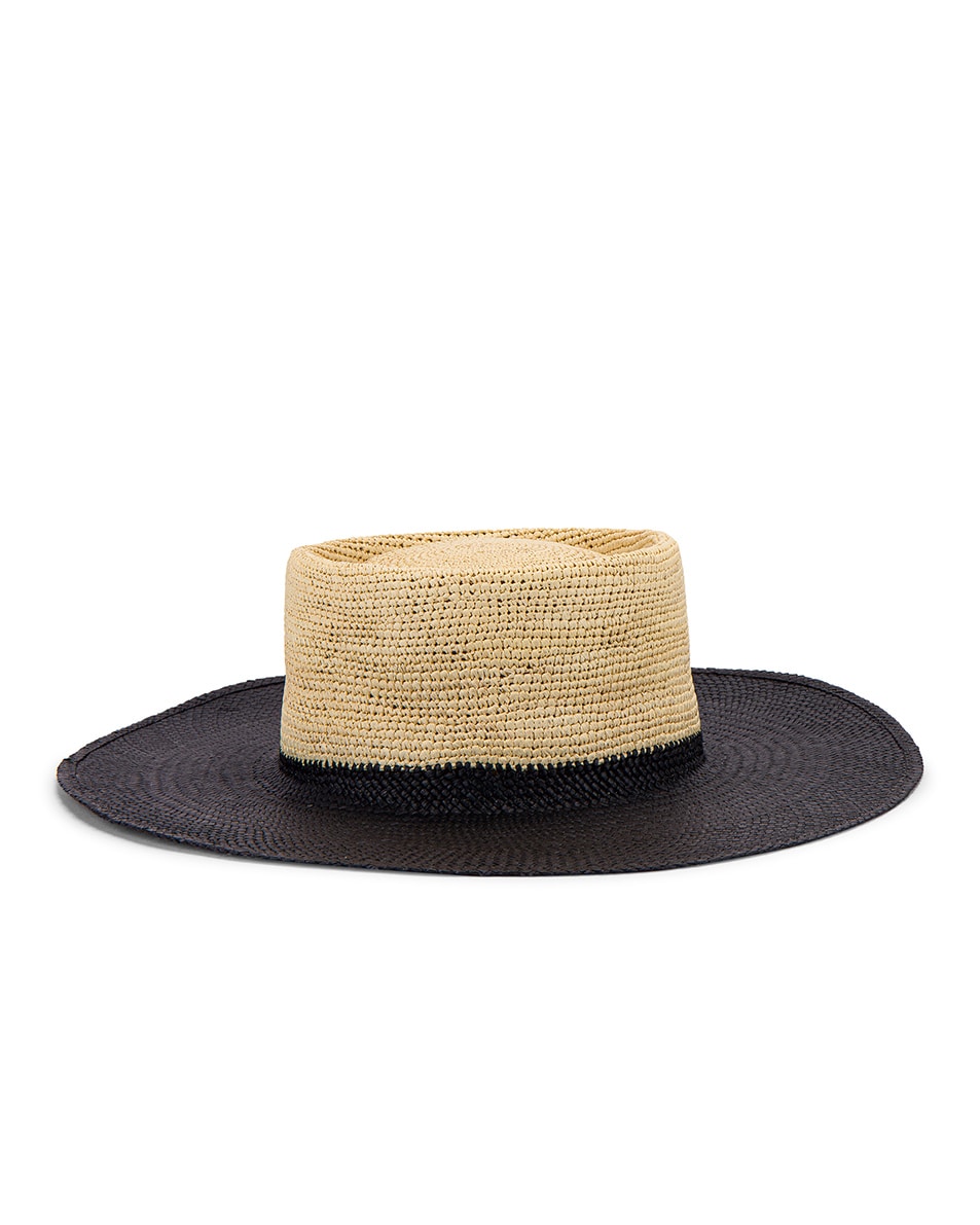 Image 1 of Greenpacha Solana Hat in Black & Natural